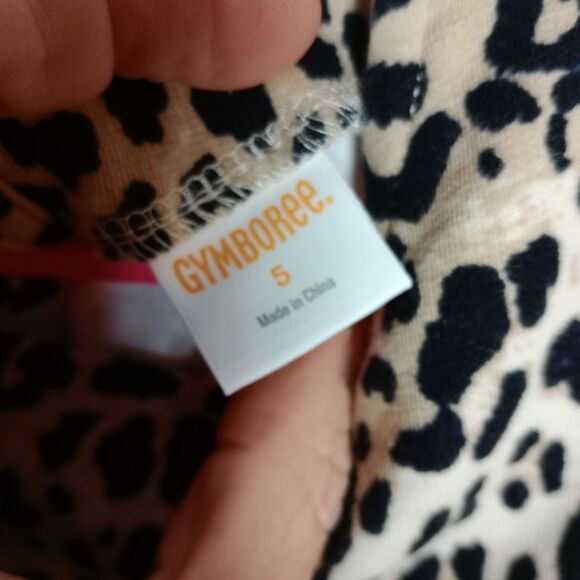 ⭐ Gymboree Girls Leopard Mini Dress Animal Print Cap Sleeve Cotton sz 5 - Picture 6 of 7